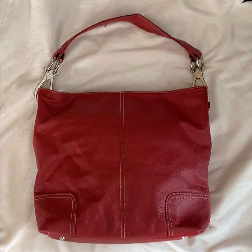 Dark red purse